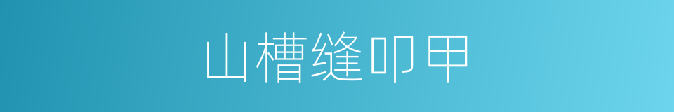 山槽缝叩甲的同义词