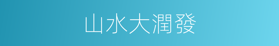 山水大潤發的同義詞