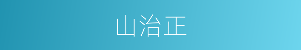 山治正的同义词