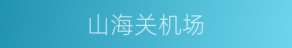 山海关机场的同义词