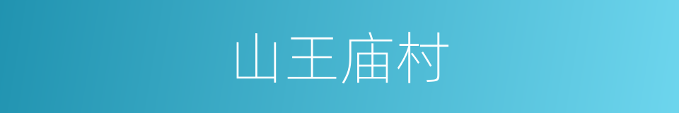 山王庙村的同义词