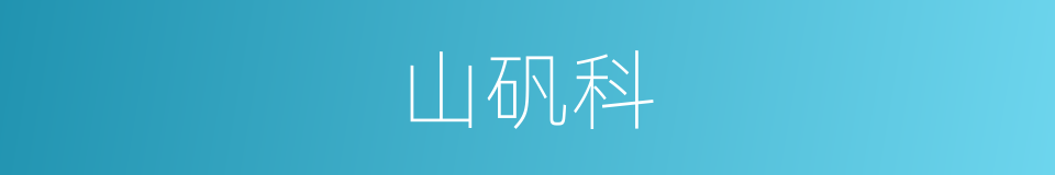 山矾科的同义词