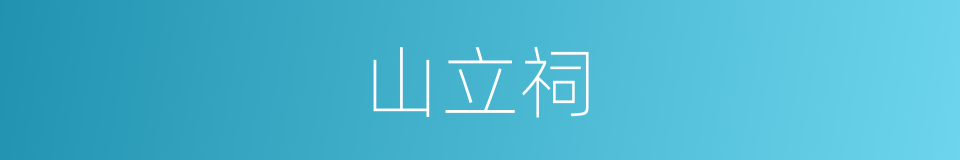 山立祠的同义词