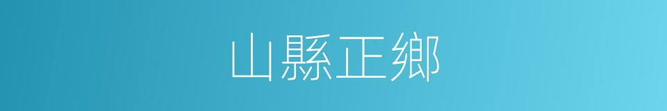 山縣正鄉的同義詞