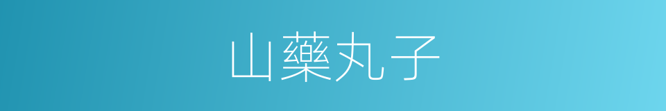 山藥丸子的同義詞