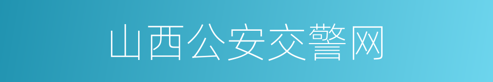 山西公安交警网的同义词