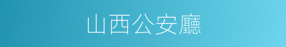 山西公安廳的同義詞