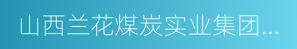 山西兰花煤炭实业集团有限公司的同义词