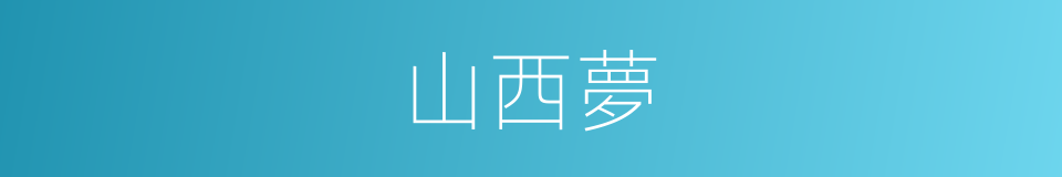山西夢的同義詞