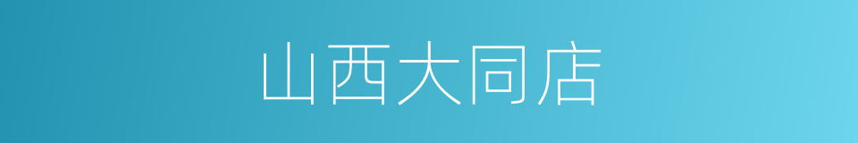 山西大同店的同义词