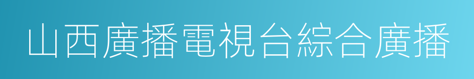 山西廣播電視台綜合廣播的同義詞