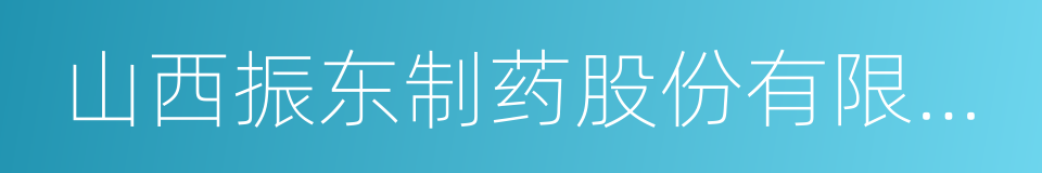 山西振东制药股份有限公司的同义词