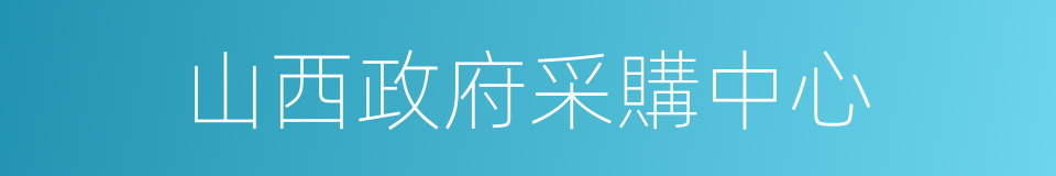 山西政府采購中心的同義詞