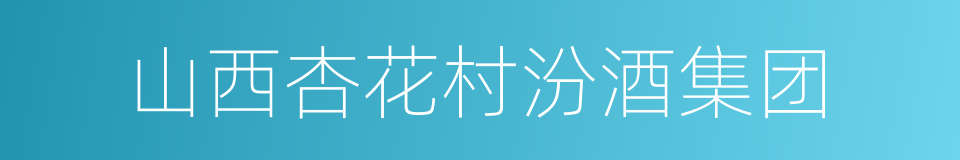 山西杏花村汾酒集团的同义词