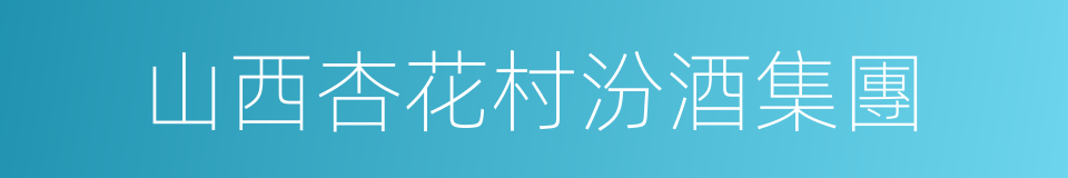 山西杏花村汾酒集團的同義詞