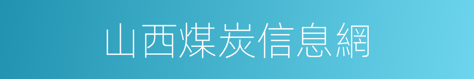 山西煤炭信息網的同義詞