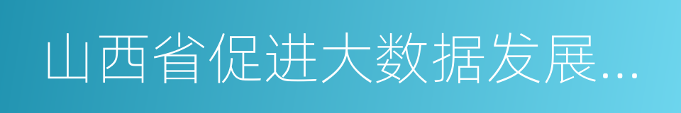 山西省促进大数据发展应用的若干政策的同义词