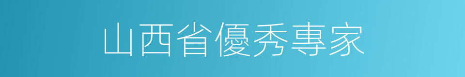 山西省優秀專家的同義詞