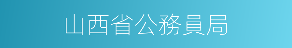 山西省公務員局的同義詞