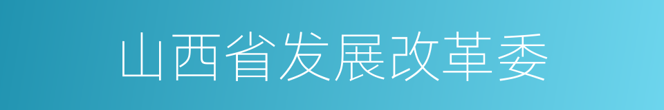 山西省发展改革委的同义词