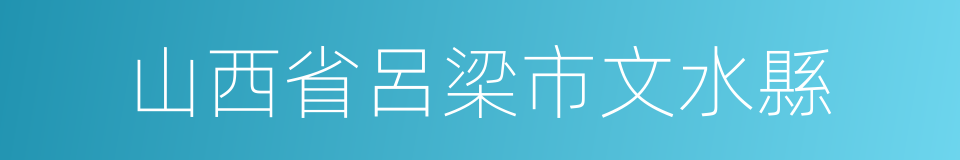 山西省呂梁市文水縣的同義詞