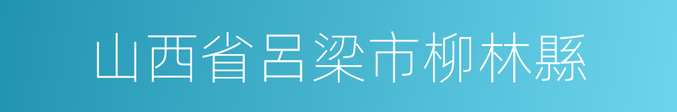 山西省呂梁市柳林縣的同義詞