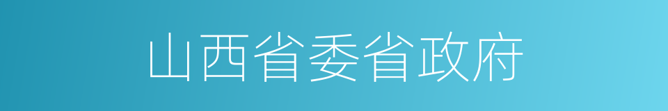 山西省委省政府的同义词