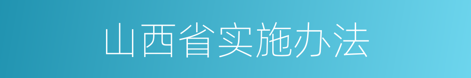 山西省实施办法的同义词