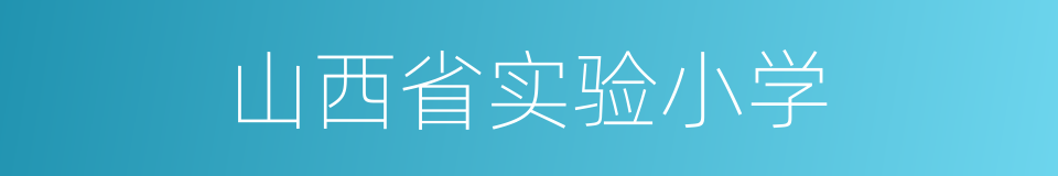 山西省实验小学的同义词