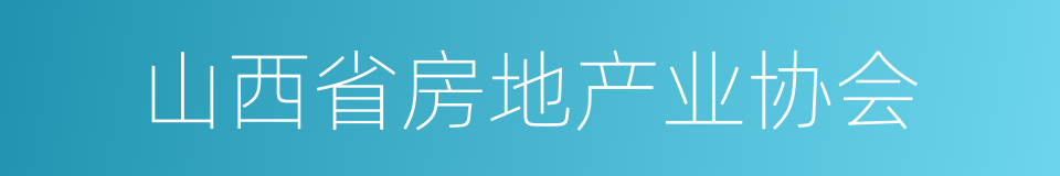 山西省房地产业协会的同义词