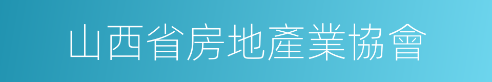 山西省房地產業協會的同義詞