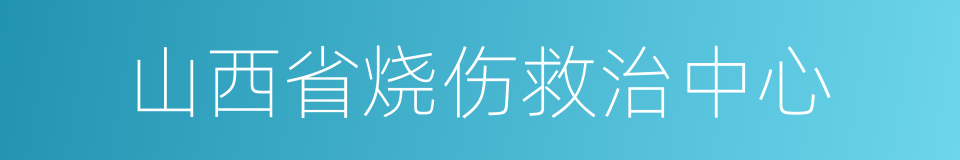 山西省烧伤救治中心的同义词