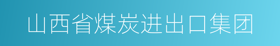 山西省煤炭进出口集团的同义词