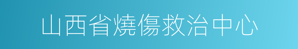 山西省燒傷救治中心的同義詞