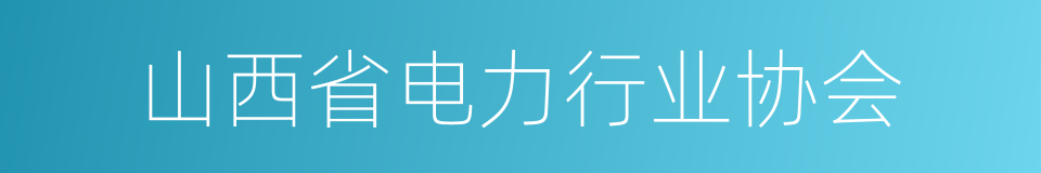 山西省电力行业协会的同义词