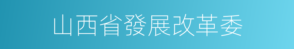 山西省發展改革委的同義詞