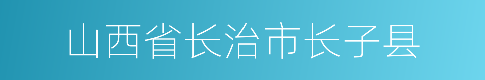 山西省长治市长子县的同义词