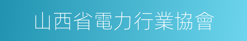 山西省電力行業協會的同義詞