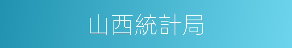 山西統計局的同義詞