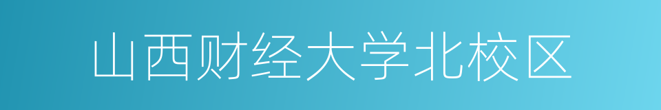 山西财经大学北校区的同义词