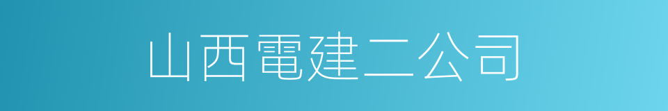 山西電建二公司的同義詞