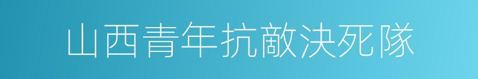 山西青年抗敵決死隊的同義詞