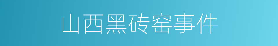 山西黑砖窑事件的同义词