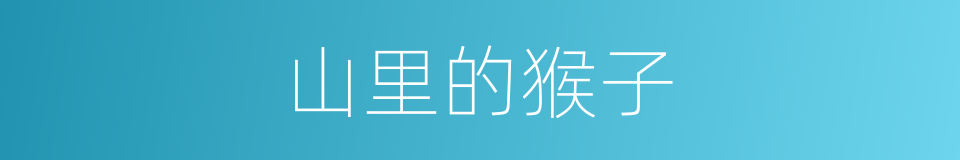 山里的猴子的同义词