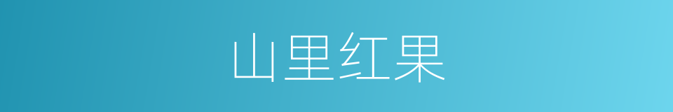 山里红果的同义词