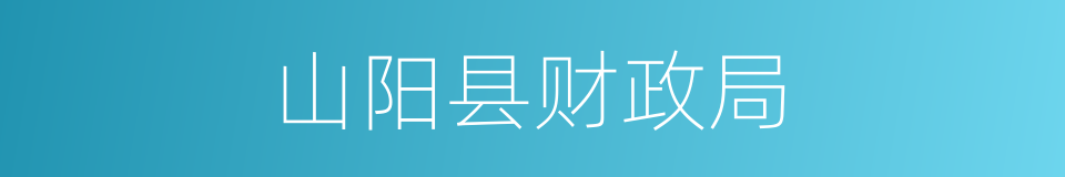 山阳县财政局的同义词