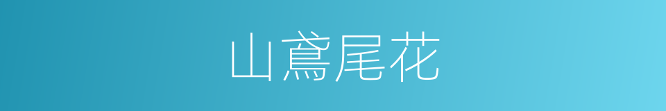山鳶尾花的同義詞