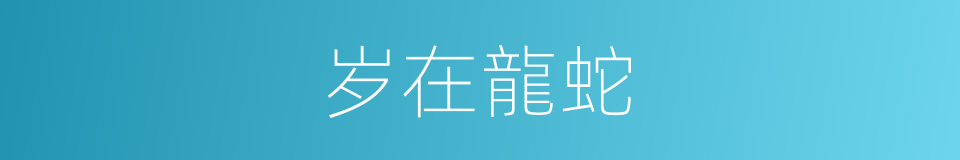 岁在龍蛇的同義詞