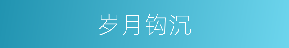岁月钩沉的同义词