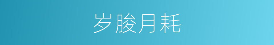 岁朘月耗的意思